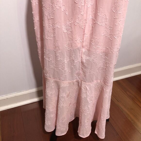 Wild Fable Dress Women's Large Pink Pastel Ruffle Textured Midi Slip Y2K New - Picture 13 of 16